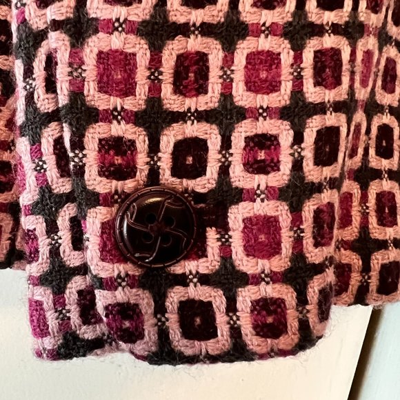 Worthington Raspberry Patterned Two Button Blazer - 10 - Picture 4 of 5